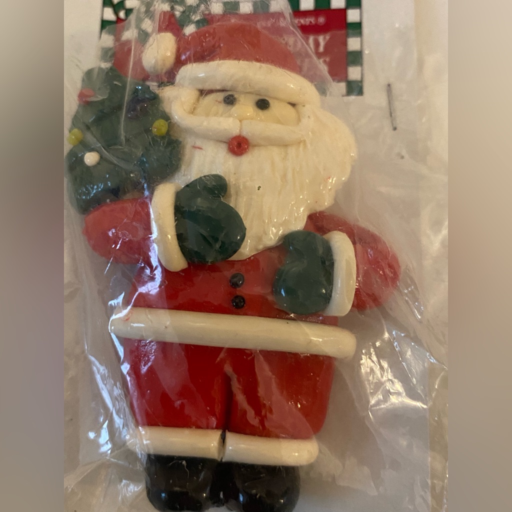 Festive Santa Claus Holiday Brooch